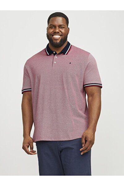 Jack & Jones Plus T-Shirt Büyük Beden Einfarbiges T-Shirt