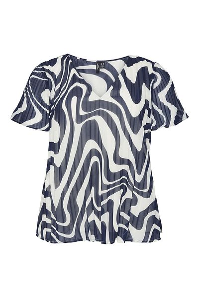 Veromoda Curve VMCKATE S/S V-NYAKÚ FELSŐ WVN BTQ CUR