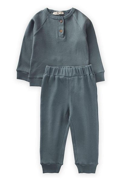 Cigit Herren Basic Set mit Raglanärmelleiste 1-6 Jahre Grün