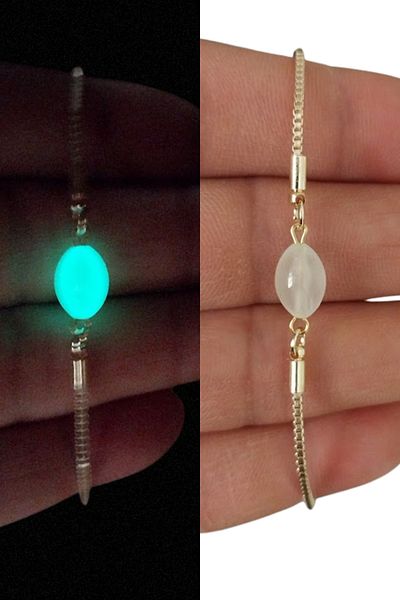 SEVENSLEEPERS Cat's Eye Glow-in-the-Dark Beaded Bracelet, Adjustable to Elevator Bracelet,