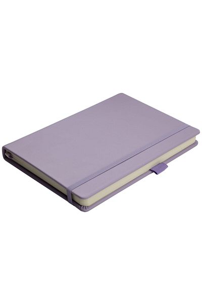 Victoria's Journals Venzi Hard Cover Elastic Non-Dated Thick Leaf Dotted Notebook 14x20 Cm Pastel Purple