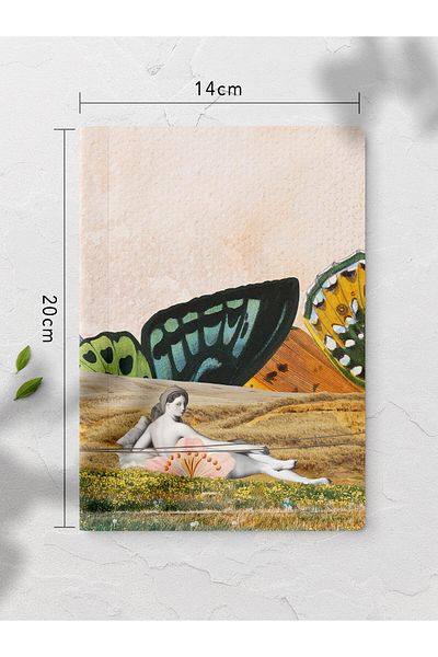 Postifull Caiet fără linii, Caiet cu tematică retro vintage, Blocnotes, Caiet vintage, 64 coli 14*21cm