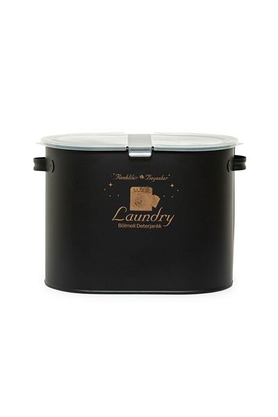 Laundry Μαύρο Μεταλλικό Διαμέρισμα Κουτί Απορρυπαντικού Lr029