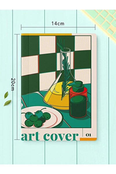 Postifull Çizgisiz Defter Seti, 2 Adet Vintage Desenli Notebook, Not Defteri, Anı Defteri, 64 Sayfa Orta Boy