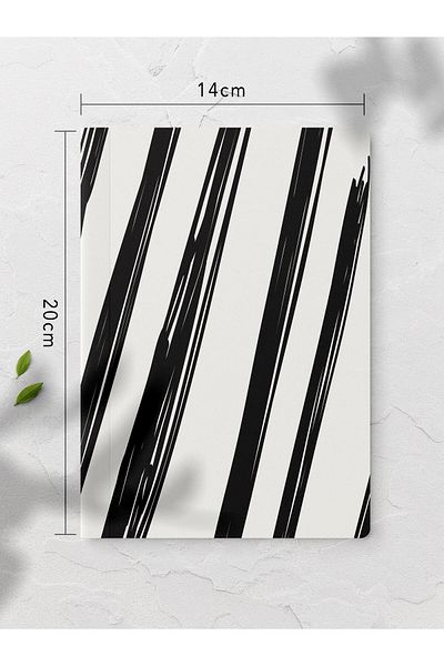 Postifull دفتر ملاحظات غير مبطن، دفتر ملاحظات بنمط بوهو أسود، مفكرة، مفكرة ذهنية وذاكرة، 64 صفحة، 14*21 سم