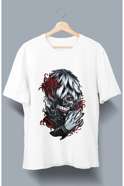 Fuddy Moda Oversize kroj Tokyo Ghoul Kaneki Ken Štampano T-shirt , unisex ani...