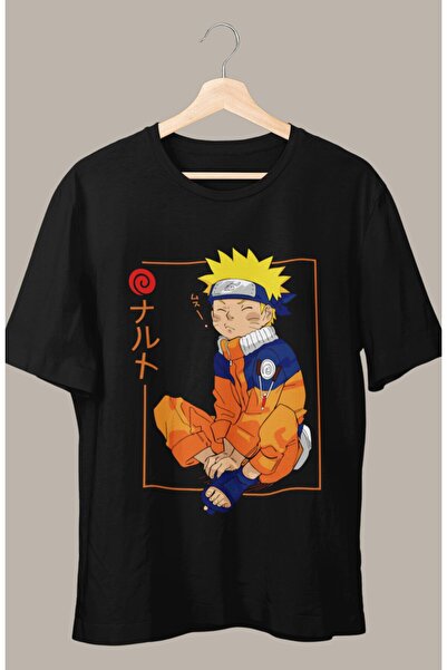 Fuddy Moda تيشيرت مطبوع عليه ناروتو أوزوماكي كبير الحجم، تيشيرت مطبوع عليه أنيمي للجنسين
