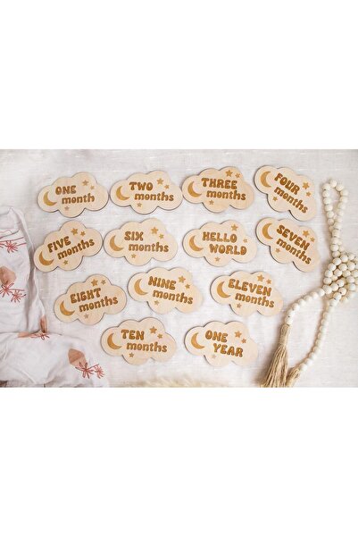 Yoko Home Baby Monthly Milestone Cards, Aylık Bebek Kartları Fotoğraf Çekimi,...