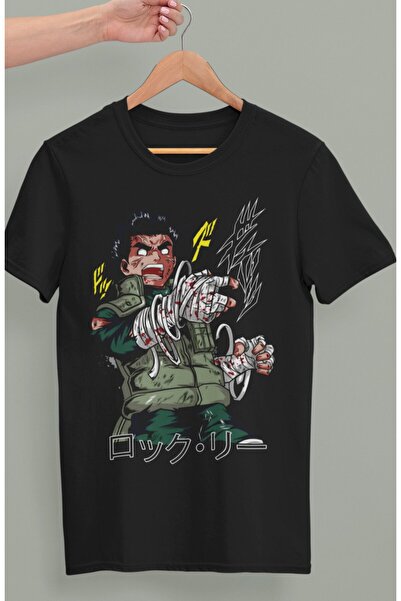 Fuddy Moda Oversize kroj Naruto Rock Lee Lik i Štampano T-shirt , unisex anim...