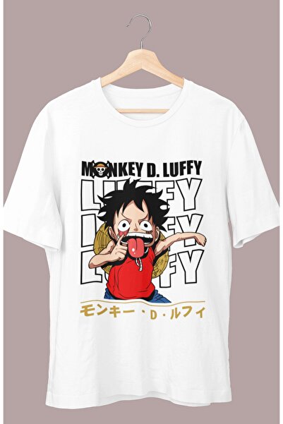 Fuddy Moda Tricou cu imprimeu Monkey D. Luffy Versiunea 5 oversize, tricou cu...