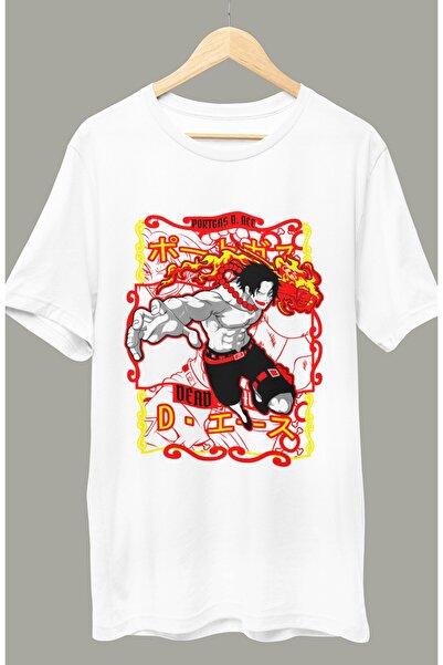 Fuddy Moda Oversize kroj Portgas D. Ace Štampano T-shirt , unisex anime Štamp...