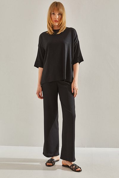 Bianco Lucci Women's Basic Bottom Top Set