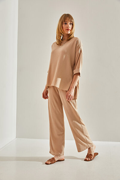 Bianco Lucci Women's Basic Bottom Top Set