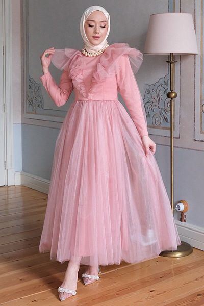 Ceylan Otantik Βραδινό φόρεμα Pink Princess