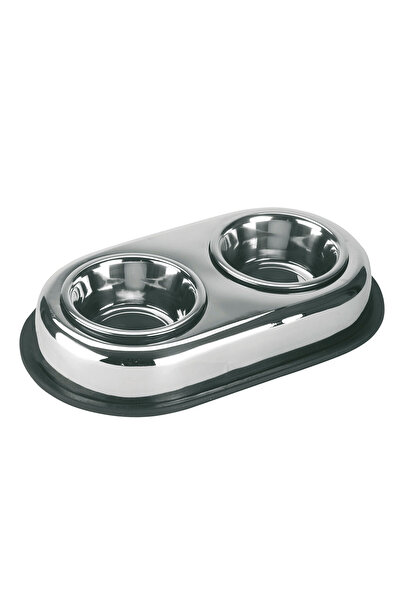 KERBL Ikili Çelik Mama Kabı [2 X 200 Ml] Kediler Için