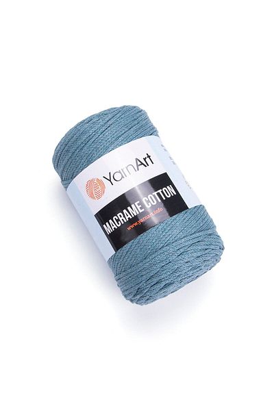 Yarnart Macrame Cotton - Μακραμέ Χειροποίητο Νήμα Πλεξίματος Μπλε-795