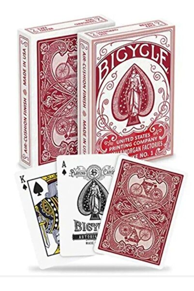Bicycle أوتو بايك رقم. 1 بطاقات لعب حمراء