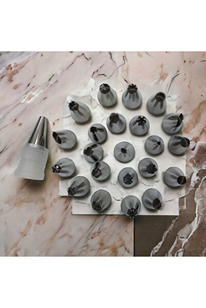 CEPHOME 23 Adet Paslanmaz Çelik Kremşanti Ucu