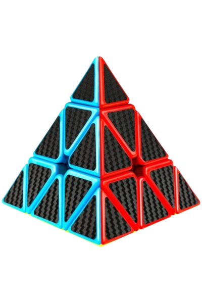 Woody Sofia Orijinal Üçgen Zeka Küpü,  QY SpeedCube, Pyraminx Profesyonel QY Ming S2 3x3 Karbon Fiber