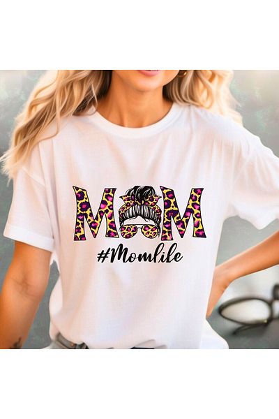 WOODROFFE Γυναικεία Mother / Mama / Mother Printed White Casual Oversize Boyfirend T-shirt