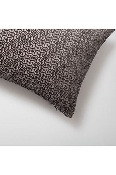 Fineroom Living  Arte " - Geometric Patterned 30x50 Throw Pillow - Anthracite (Ic Pillow Included)