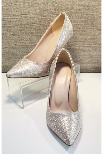 Pretty 9246 Kadın Simli 9 Cm Kadeh Ökçe Stiletto
