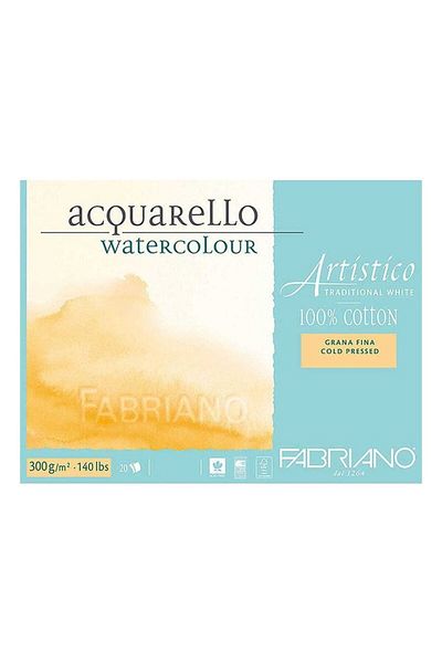 Fabriano Artistico Traditional White Watercolor Block 300 gr31x41 cm20 ypCold Print
