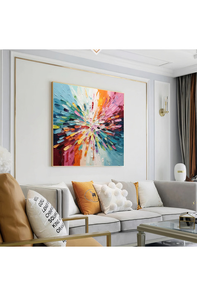 Z Concept Yağlı Boya Dokulu Soyut Tablo