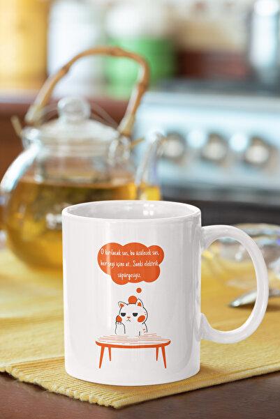 qoeuyl boutique كوب أبيض ممتع بطباعة قطة، مثالي لجمع كل ما تريد كما لو كنت مكنسة كهربائية.