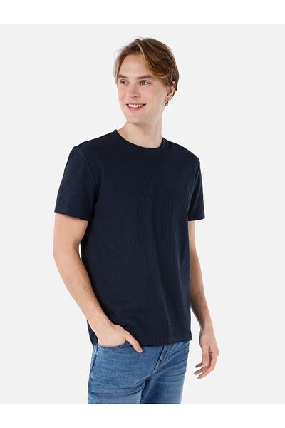 Colin's Men's Navy Blue T-Shirt - Sleeves