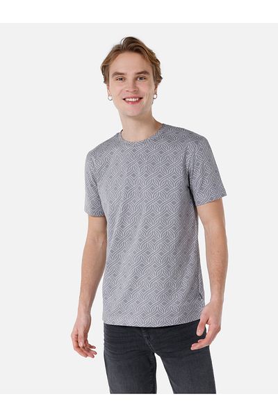 Colin's Regular Fit Crew Neck Gray Men's Short Sleeve T-Shirt Cl 1068398