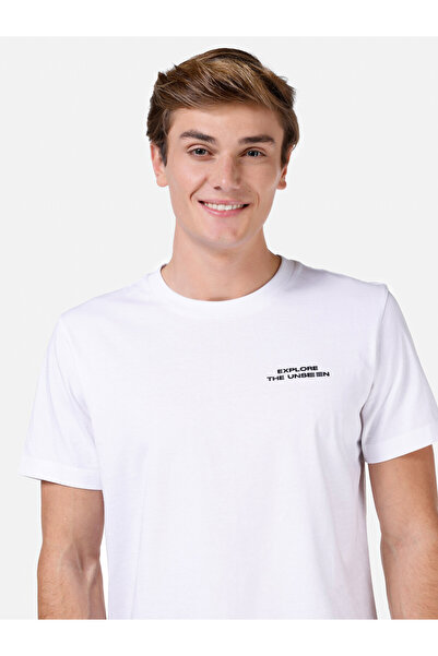 Colin's Tricou alb pentru bărbați - mâneci