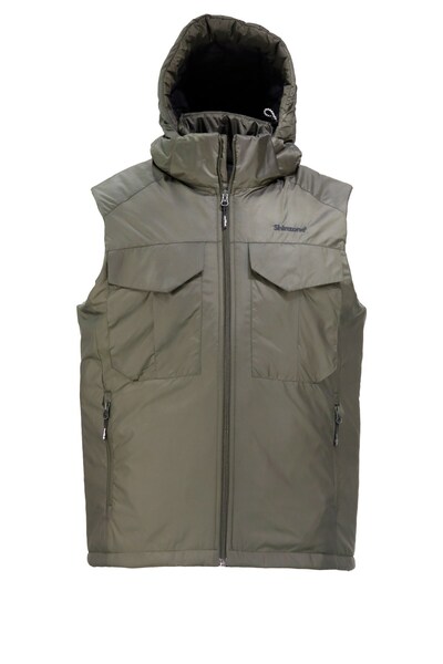 Shinzone Erkek Kapişonlu Cepli Haki Yelek