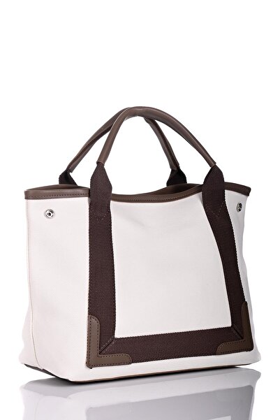 ÇÇS 16329 Сумка через плече біло-коричнева