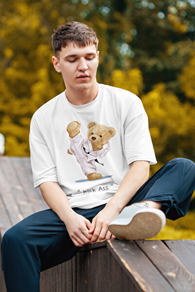 MYADA تي شيرت كبير الحجم مطبوع عليه تيك فاندوك تيدي بير من Kick Ass