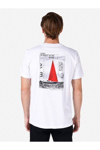 Colin's Tricou alb pentru bărbați - mâneci