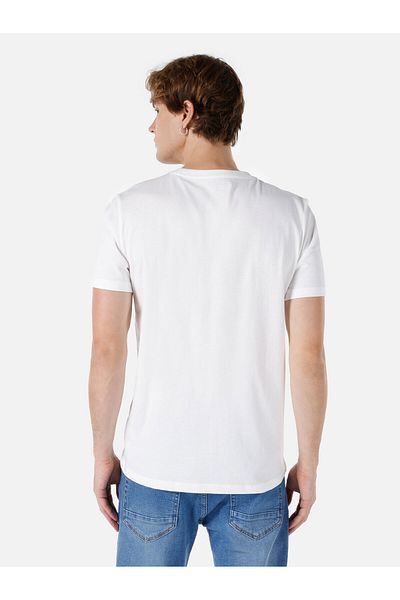 Colin's Tricou alb pentru bărbați - mâneci