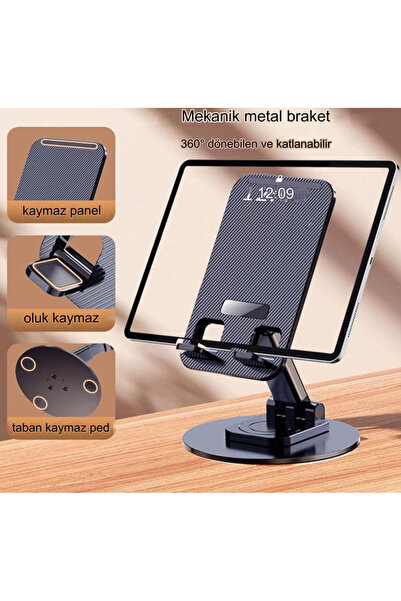 Genel Markalar iPhone, iPad, XIAOM Samsung Huavei Telefon Ve Tabletler İçin Uyumlu Çok Amaçlı 360° Dönebilen Stand