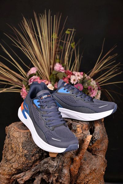 M.P. Men's Navy Blue Summer Anti-Sweat Breathable Orthopedic Anti-Slip Sole Lightweight Comfortable Style Sports Shoes