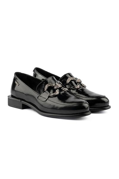 Venüs 2050132 Model - Women's Black Buckle Loafer Shoes