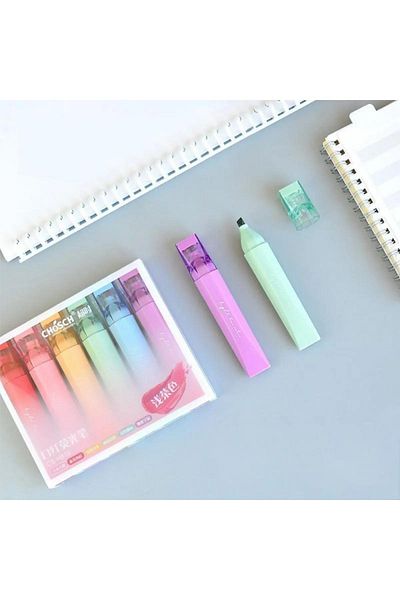 UĞURDAN NaSaDAN Chosch Colorful Pastel Colors Highlighter Set of 6