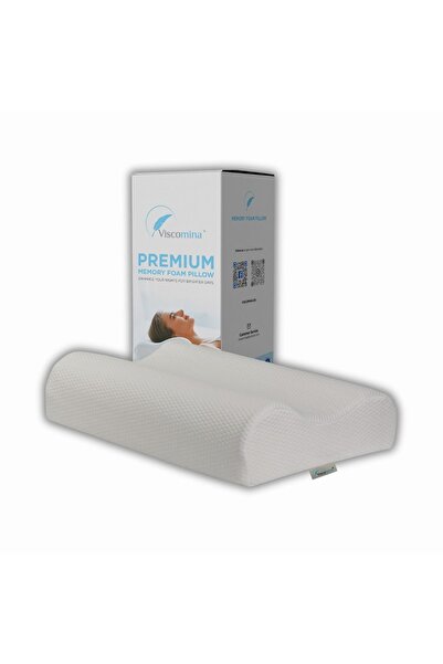 St Morritz Büyük Boy Ortopetik Visco Yastık Boyun Fıtığı Yastığı Boyun Düzleş...