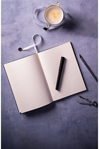 Victoria's Journals Smyth Classic Flexible Cover Striped Notebook, 14.8x21 cm -Light Blue