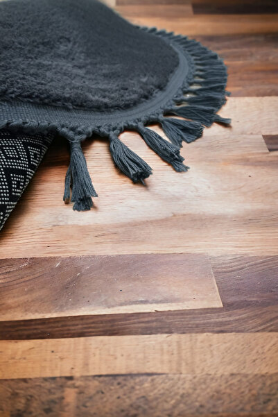 ALTUN CARPET Νέο βελούδινο σετ χαλάκι μπάνιου με κρόσσια αντιολισθητικό 2 τεμαχίων - 50X80+40X50