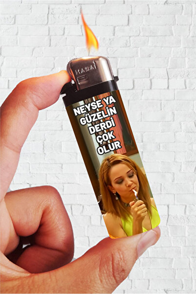 SARANG Çakmak Güzelin Derdi Çok Olur  Selin  Avrupa Yakası Klasik Baskılı Çakmak