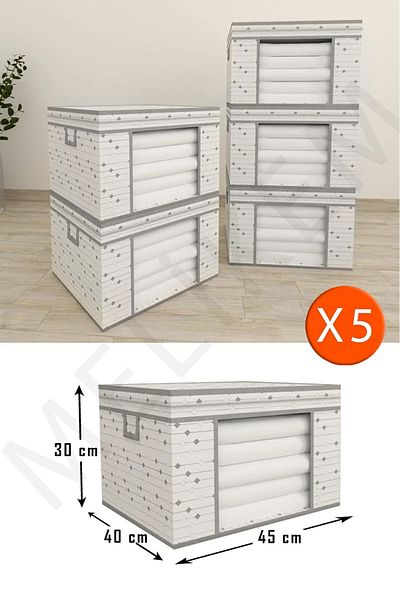 Özlem Toys 5 Pieces of Top Quality - Clothing Storage Storage Bag with Window
