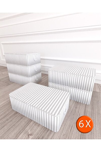 St Morritz 6 Adet Yaprak Desen 1.kalite Geniş Hacim Kıyafet Saklama Hurcu64 X...