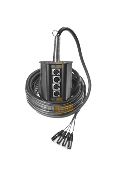 Hepa-Merz Hepa Merz Stage-4c-10m 4 Kanal 10 Metre Multicore Kablolu Hazır Stage Box