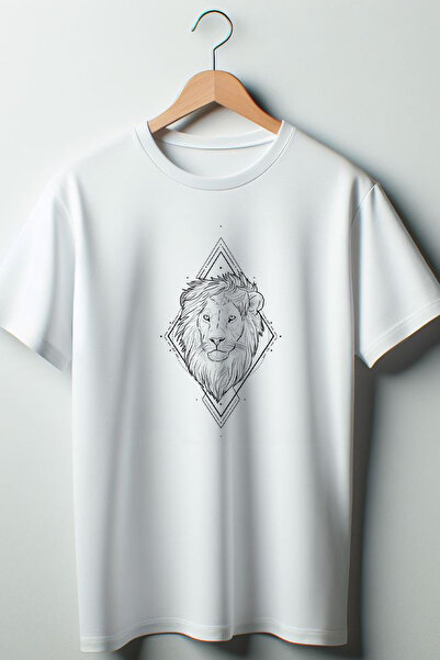 Vordevia Λευκό μπλουζάκι με στάμπα Lion Oversize Crew Neck