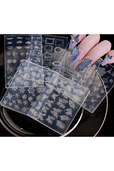 Beauty Box 1 Adet 3 Boyutlu Winter Kar Taneleri Silikon Poly Jel Kalıbı Tırna...